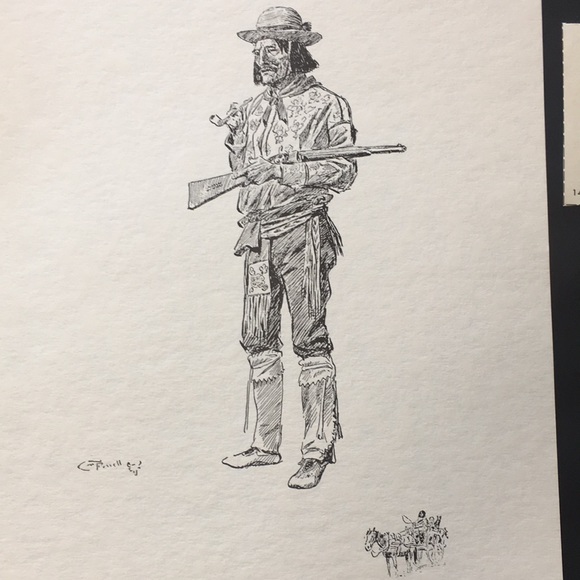 C.M. Russell Reproductions of Original Sketches - Picture 4 of 7